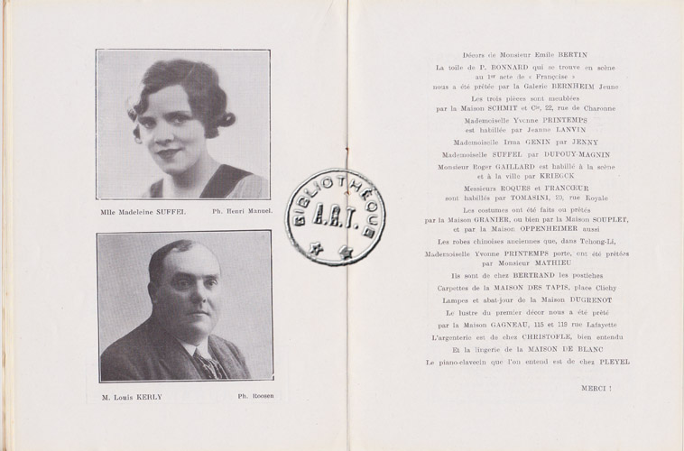 Les programmes de Théatre de l\