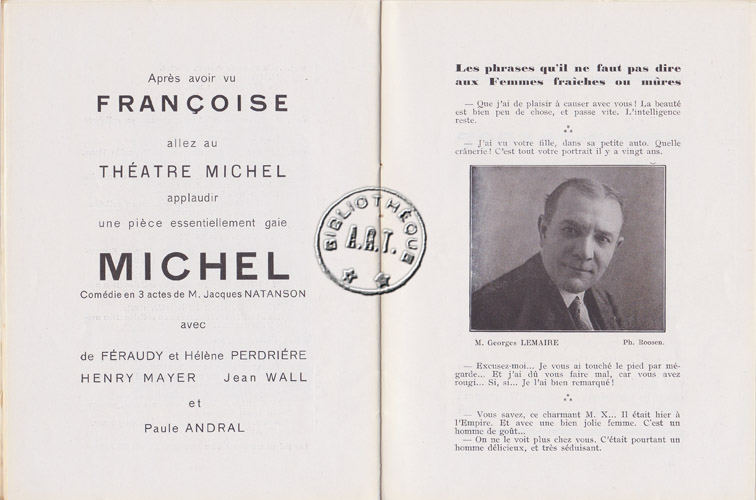 Les programmes de Théatre de l\