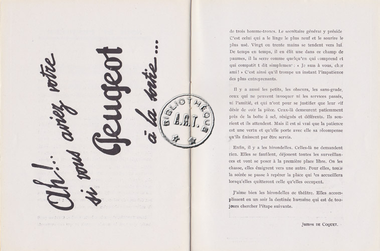 Les programmes de Théatre de l\