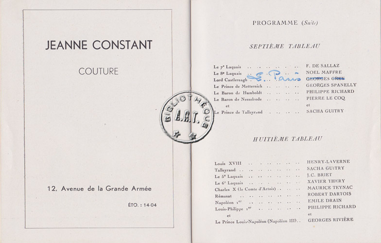 Les programmes de Théatre de l\