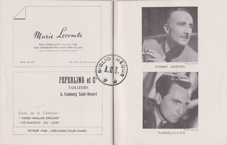 Les programmes de Théatre de l\