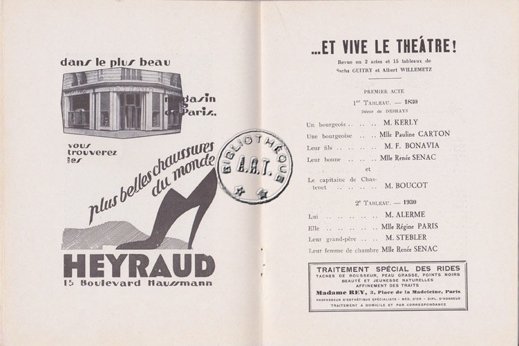 Les programmes de Théatre de l\