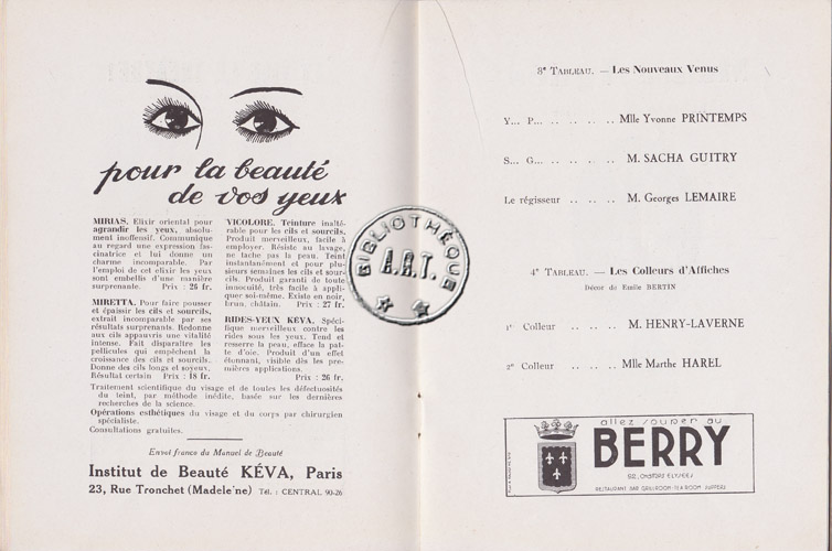 Les programmes de Théatre de l\