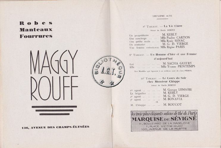 Les programmes de Théatre de l\