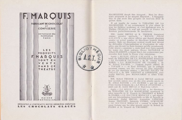 Les programmes de Théatre de l\