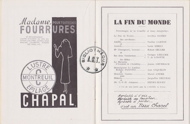 Les programmes de Théatre de l\