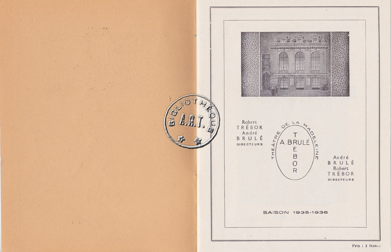 Les programmes de Théatre de l\