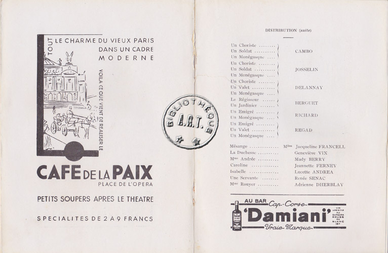 Les programmes de Théatre de l\