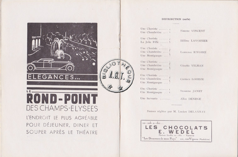 Les programmes de Théatre de l\