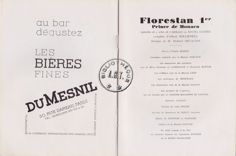 Les programmes de Théatre de l\