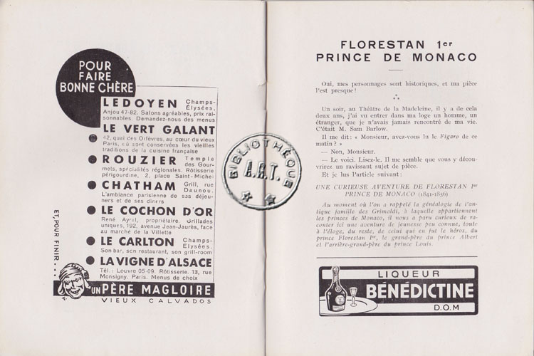 Les programmes de Théatre de l\