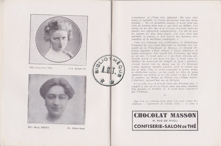 Les programmes de Théatre de l\