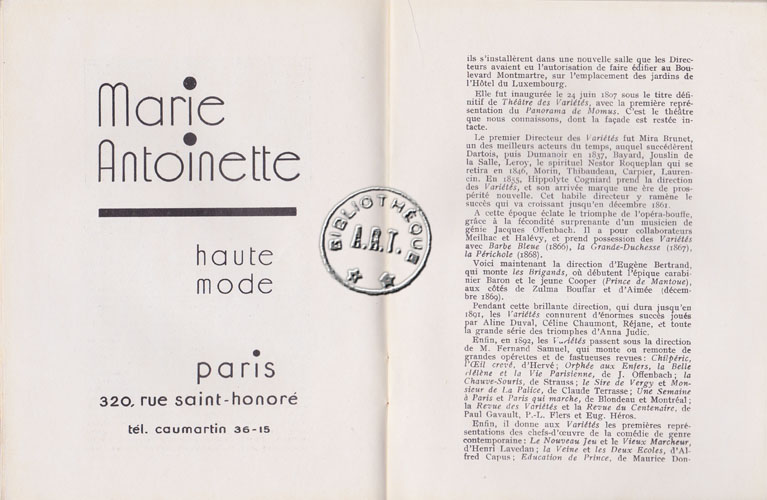 Les programmes de Théatre de l\