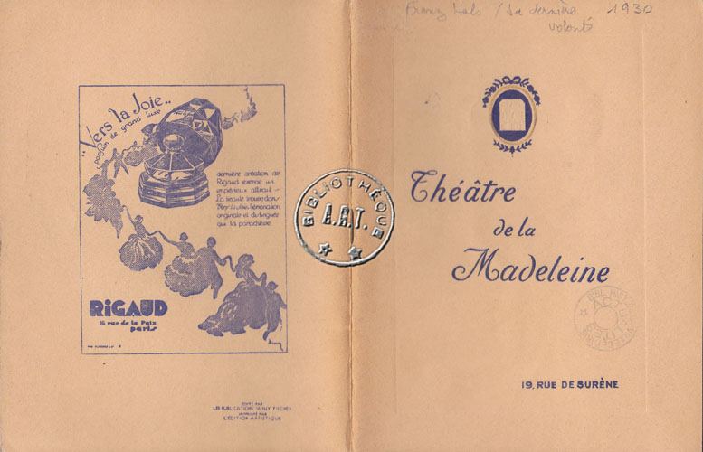 Les programmes de Théatre de l\