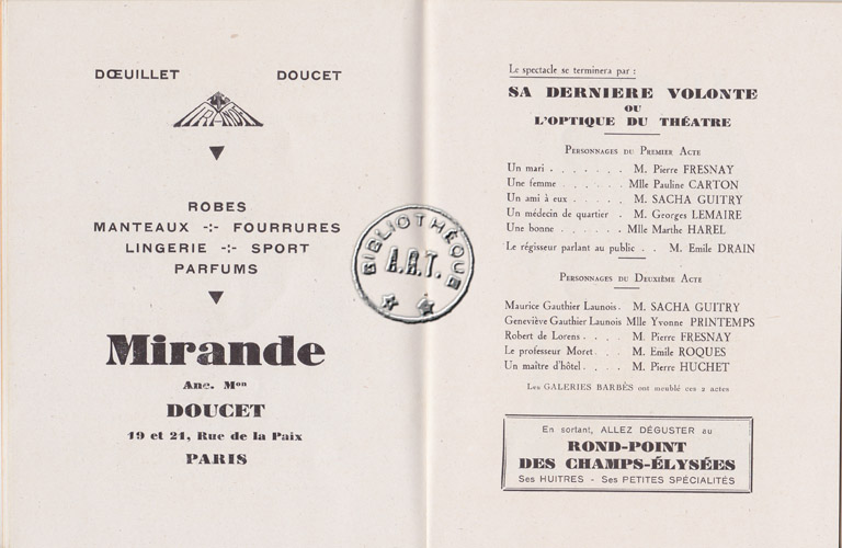 Les programmes de Théatre de l\