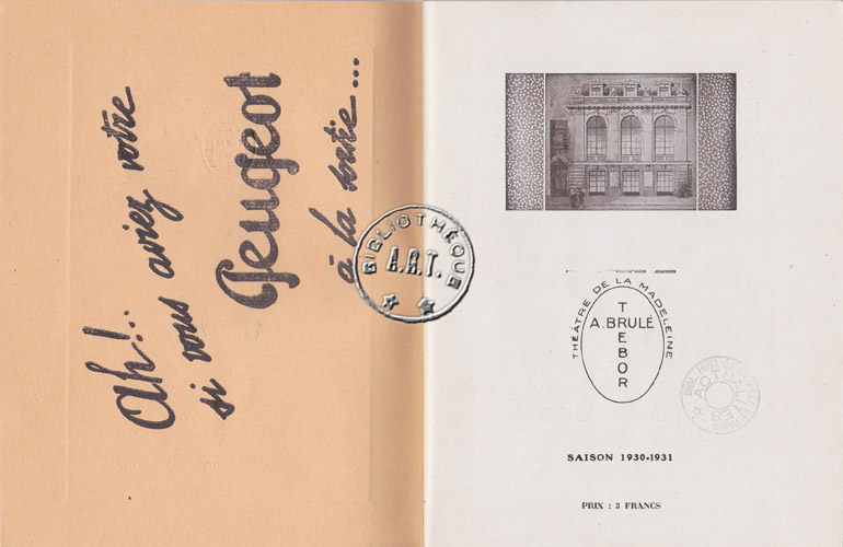 Les programmes de Théatre de l\