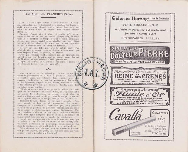 Les programmes de Théatre de l\
