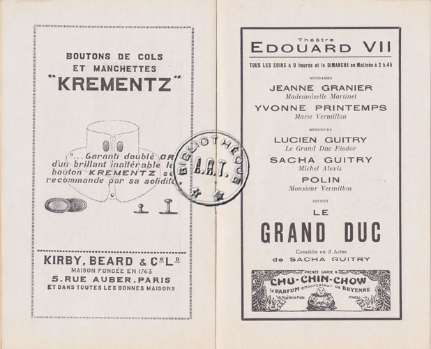 Les programmes de Théatre de l\
