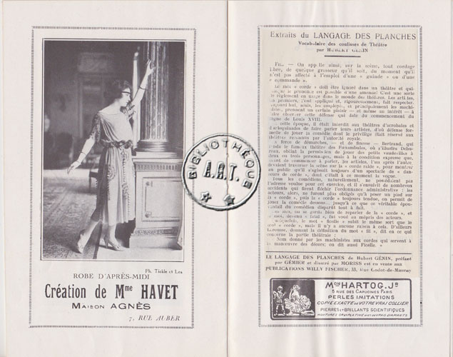 Les programmes de Théatre de l\