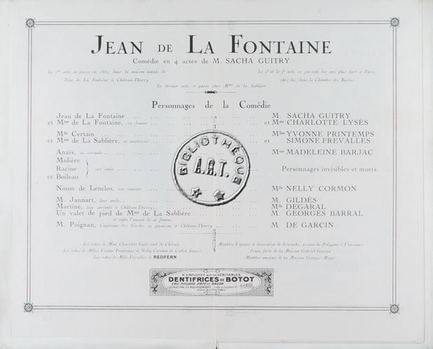Les programmes de Théatre de l\