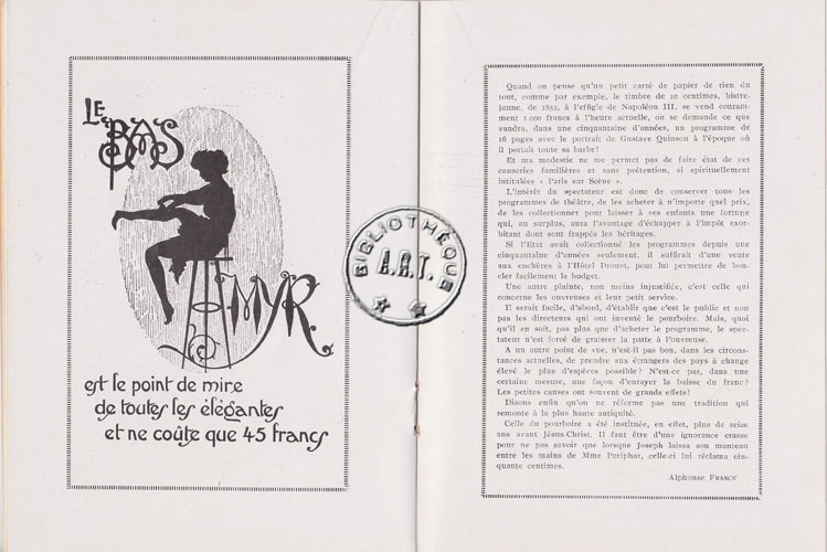 Les programmes de Théatre de l\