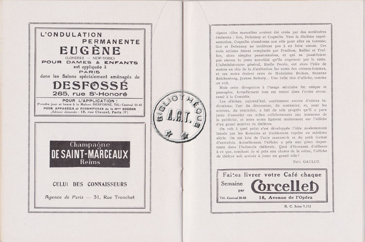 Les programmes de Théatre de l\