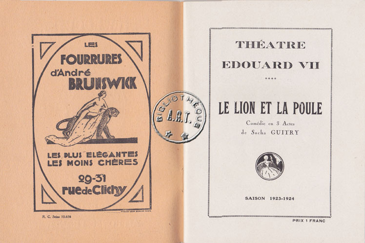 Les programmes de Théatre de l\