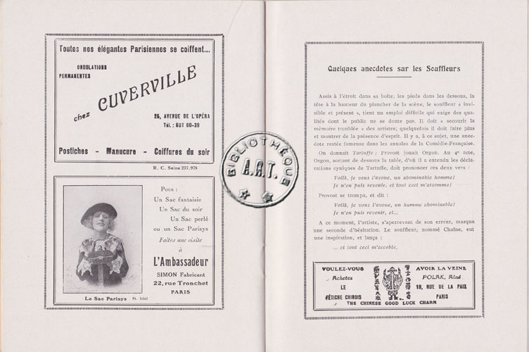 Les programmes de Théatre de l\