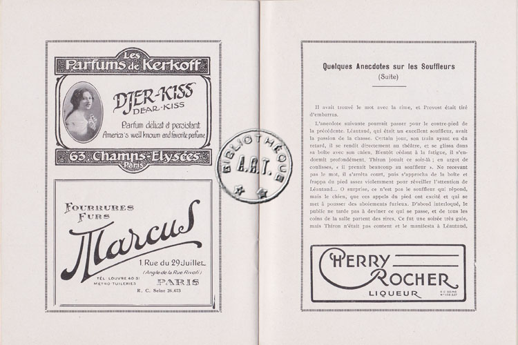 Les programmes de Théatre de l\