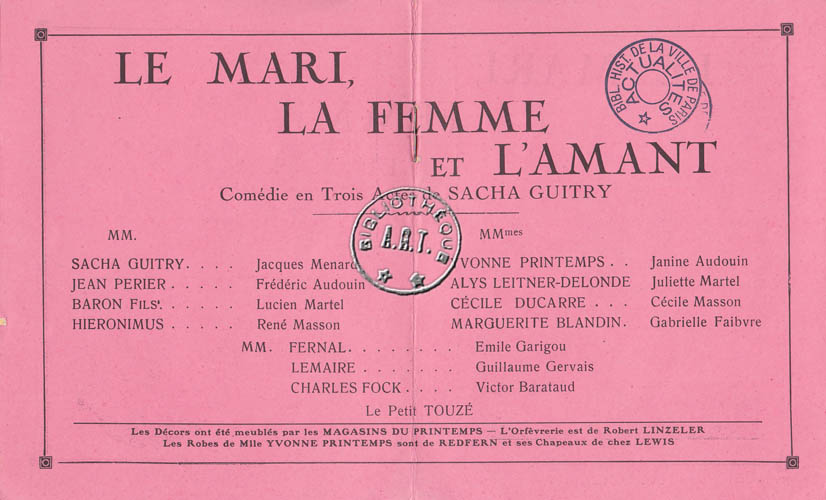 Les programmes de Théatre de l\