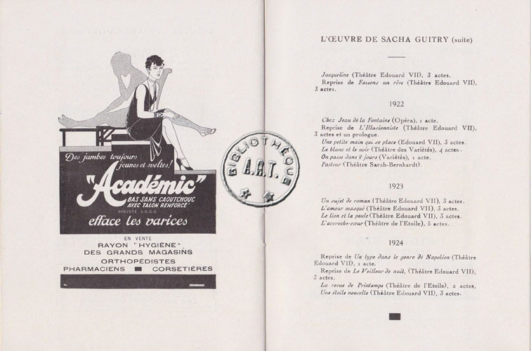 Les programmes de Théatre de l\