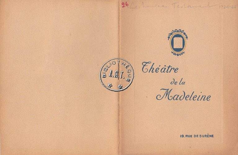 Les programmes de Théatre de l\