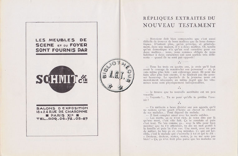 Les programmes de Théatre de l\