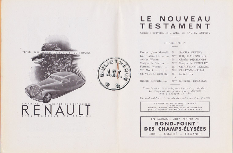 Les programmes de Théatre de l\