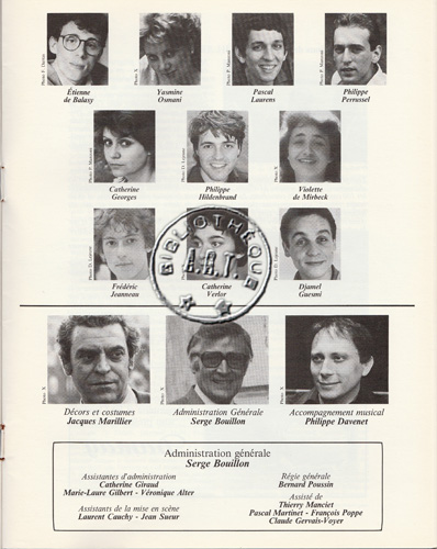 Les programmes de Théatre de l\