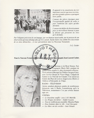 Les programmes de TThéatre de l\