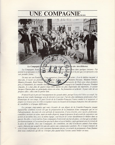 Les programmes de Théatre de l\