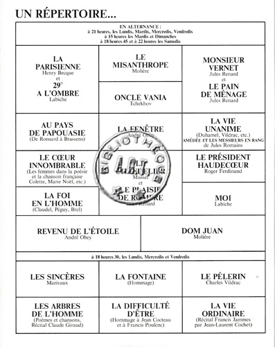 Les programmes de Théatre de l\