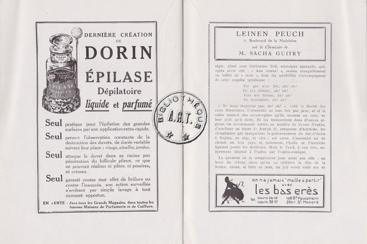 Les programmes de Théatre de l\
