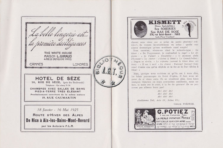 Les programmes de Théatre de l\