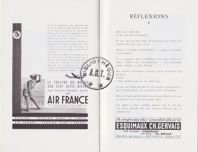 Les programmes de Théatre de l\