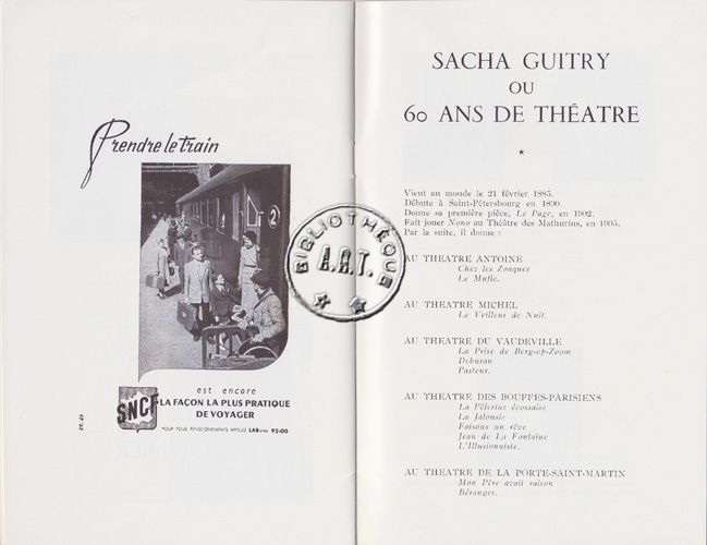 Les programmes de Théatre de l\