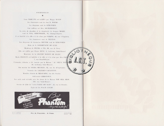 Les programmes de TThéatre de l\