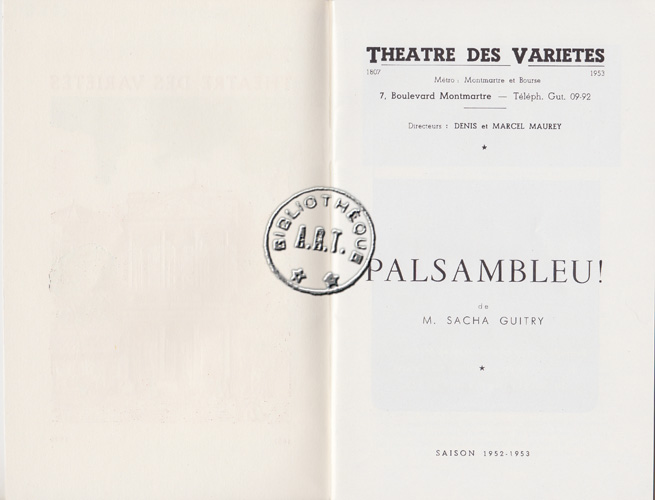 Les programmes de Théatre de l\