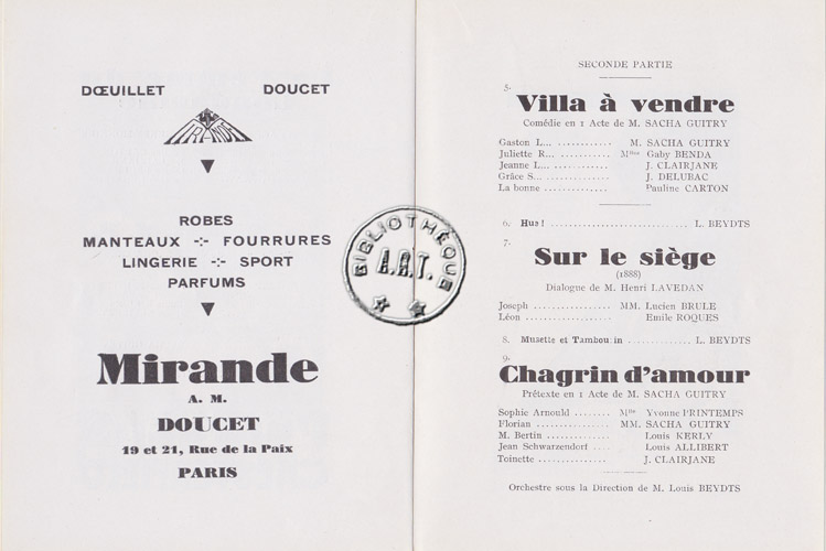 Les programmes de Théatre de l\
