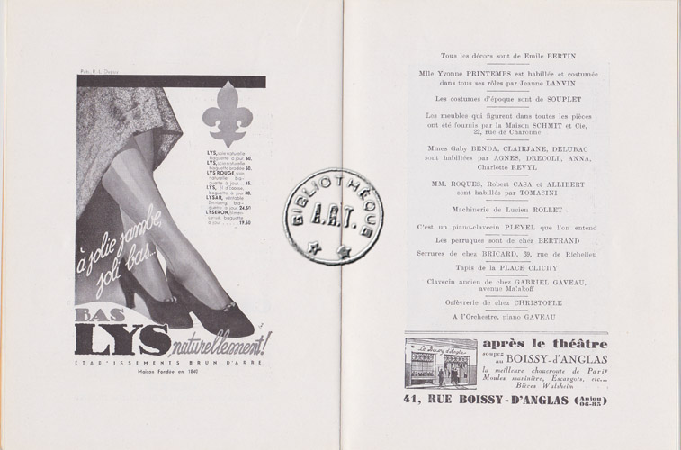 Les programmes de Théatre de l\