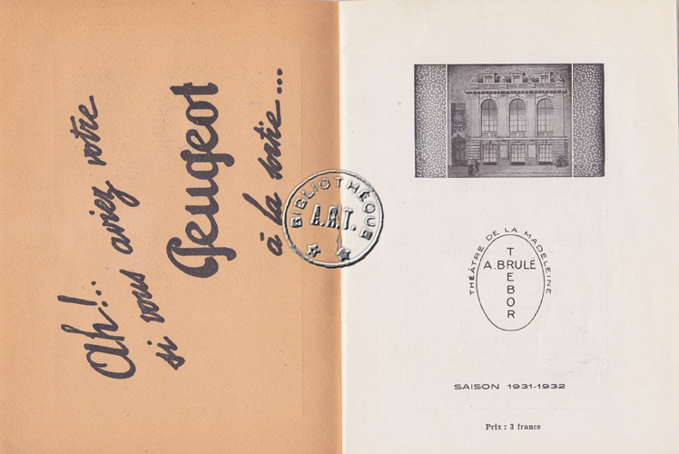 Les programmes de Théatre de l\