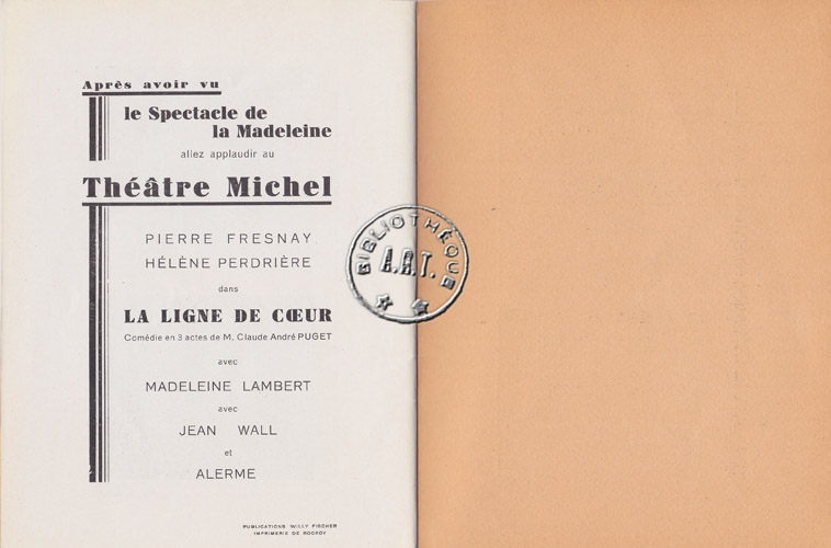 Les programmes de Théatre de l\
