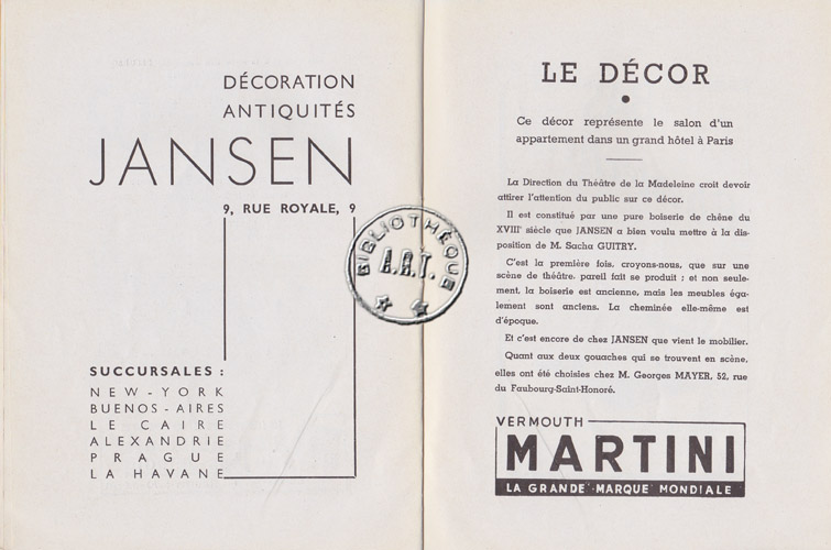 Les programmes de Théatre de l\