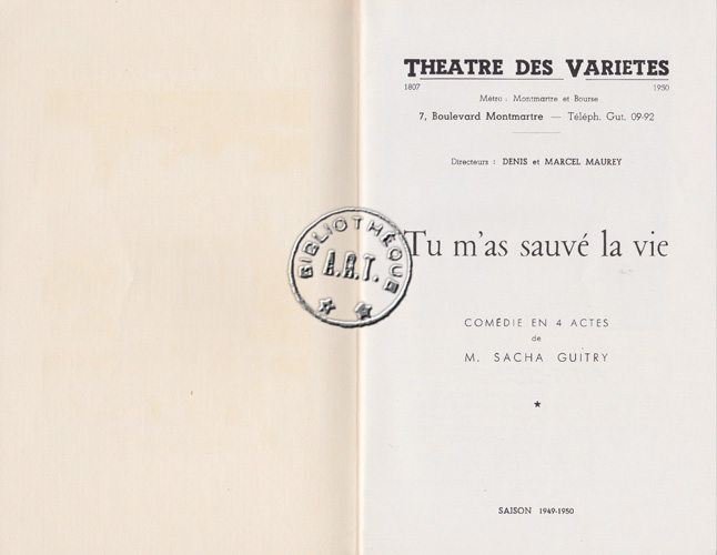 Les programmes de Théatre de l\